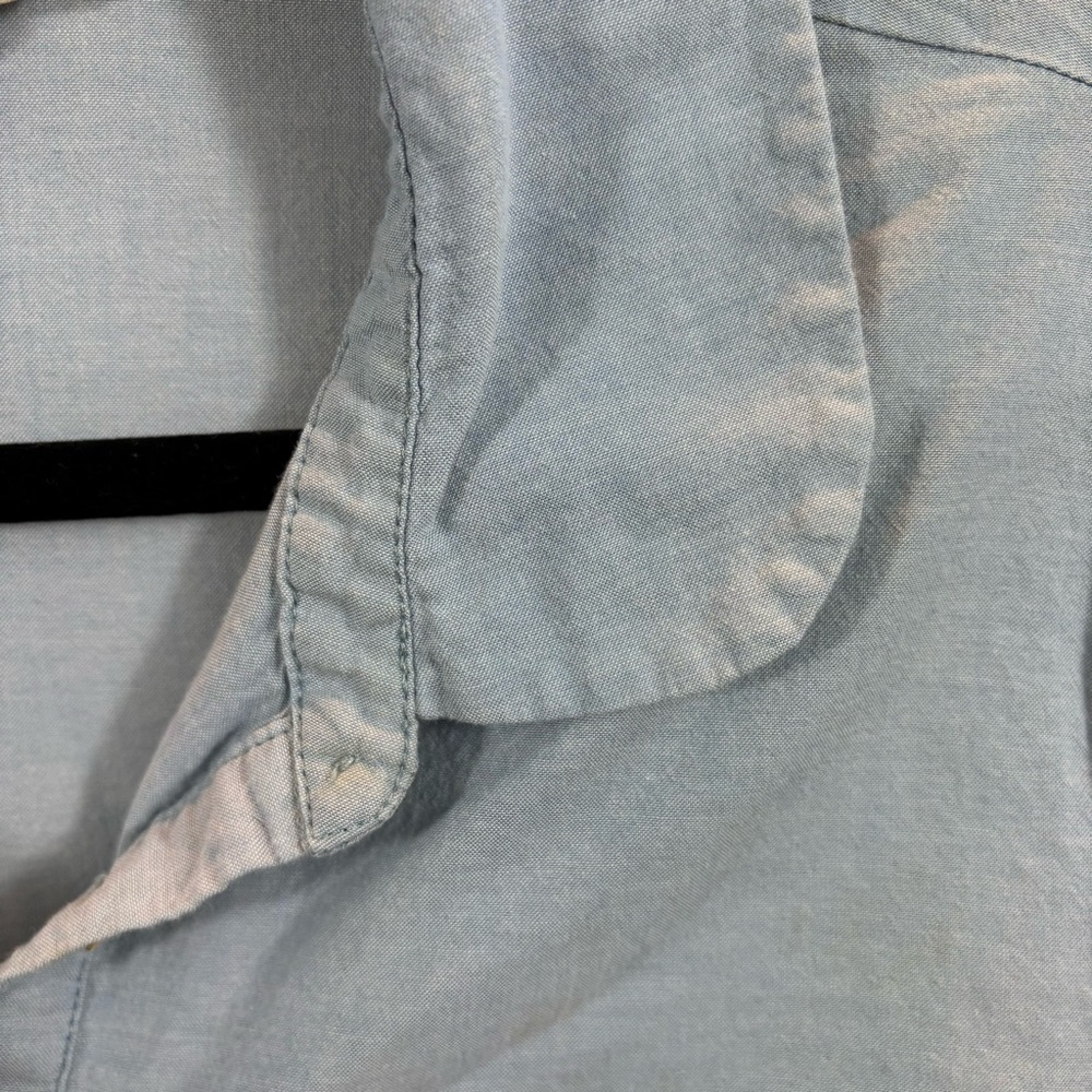 Ladies Modcloth Button Down Light Chambray Blouse… - image 8